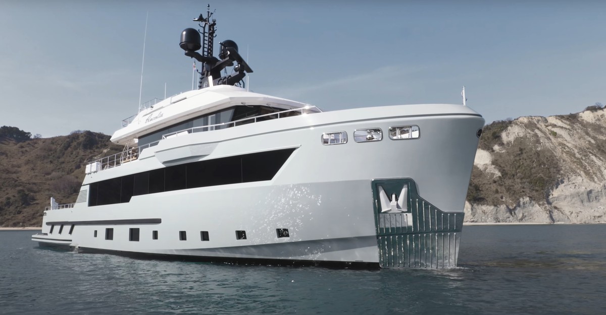 Yacht with anchor