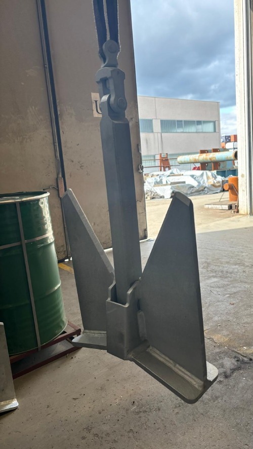 Comparison of balanced and unbalanced anchors showing fluke and shank alignment differences for yachts and ships.